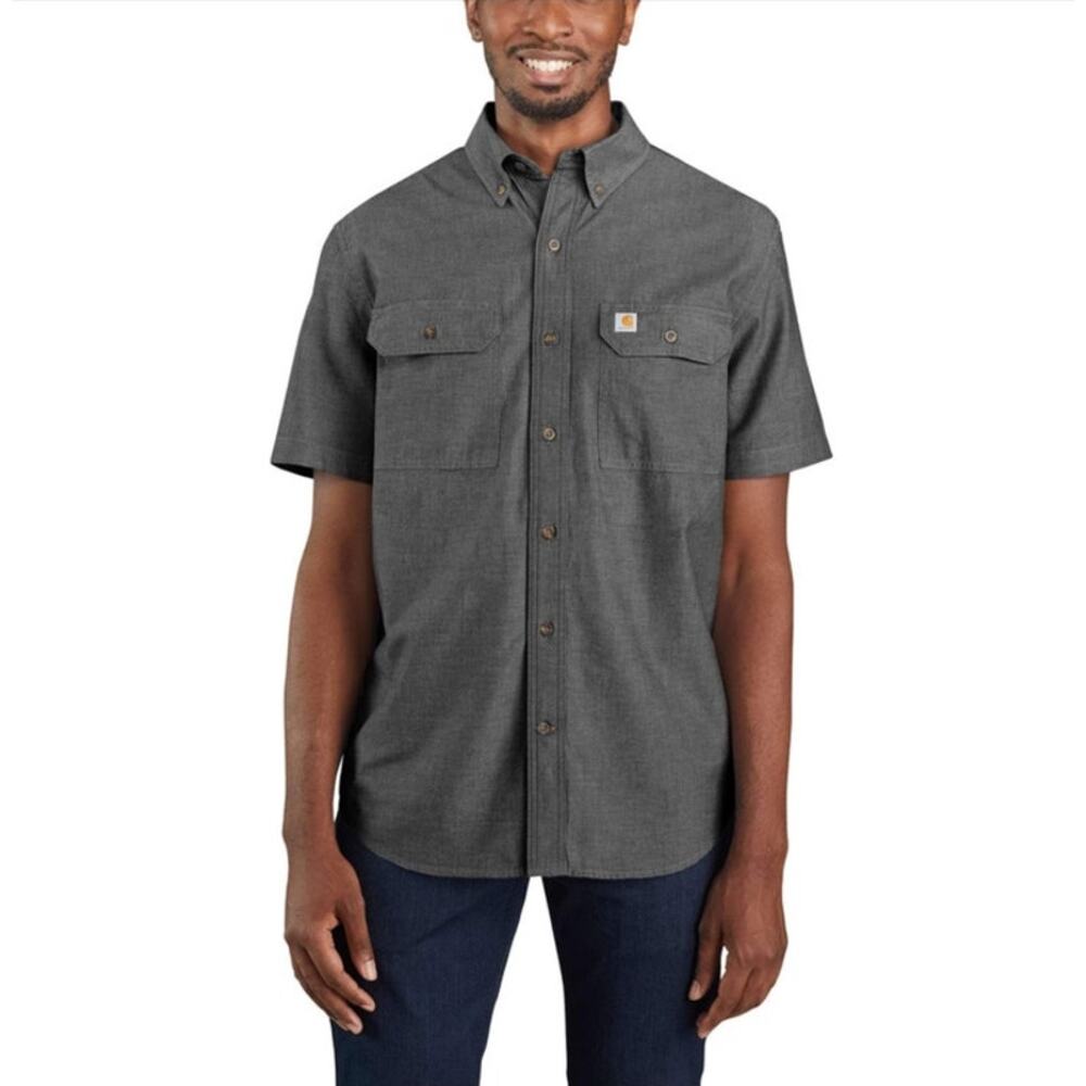 Carhartt Loose Fit Midweight Chambray Short Sleeve Shirt US Men's XL